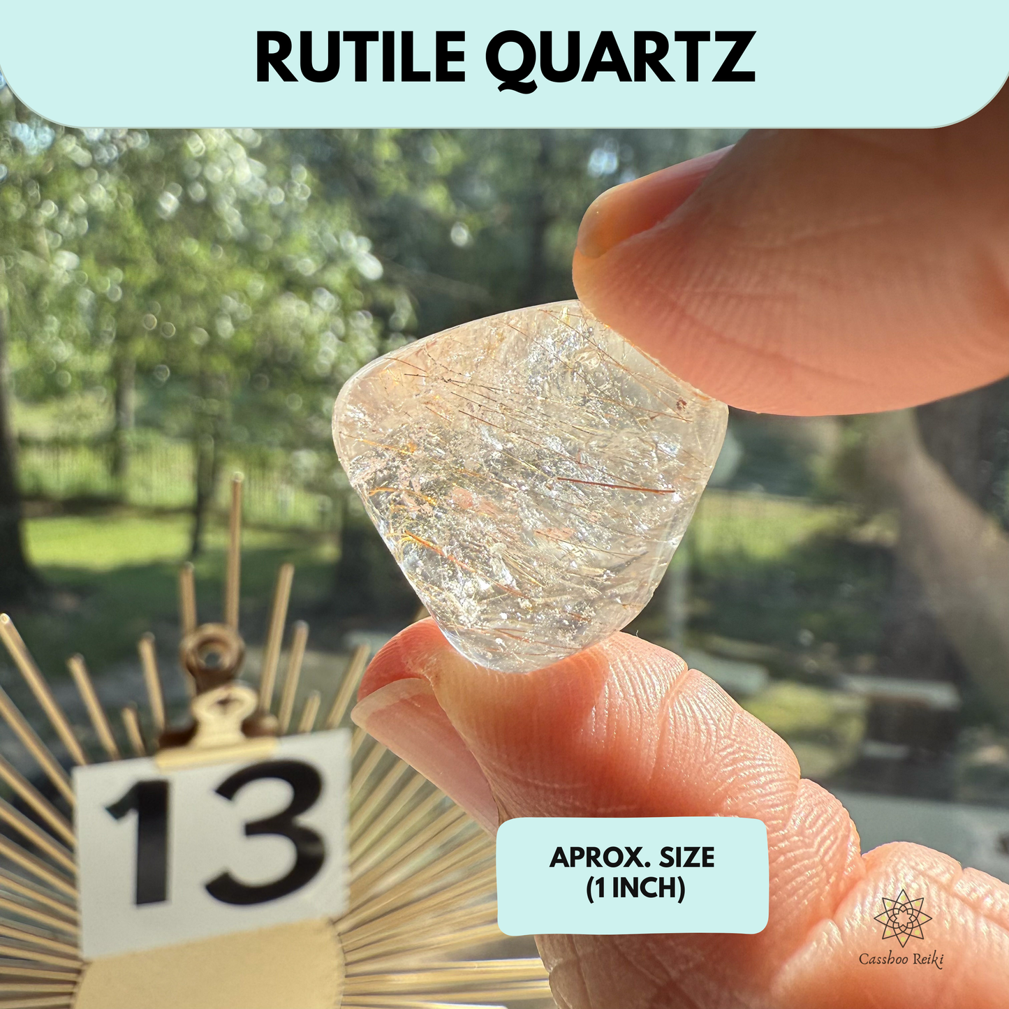 Rutilated Quartz, tumbled. Choose your Own Crystal | Clear Quartz with Rutile Inclusions