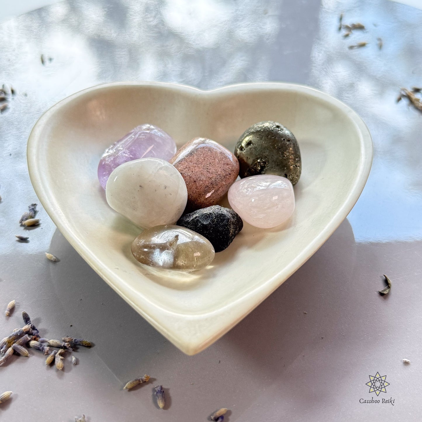 Overcoming Grief: Crystals, Dish and Guided Meditation | Bereavement Gift | Sympathy Set | Crystals For Self Care