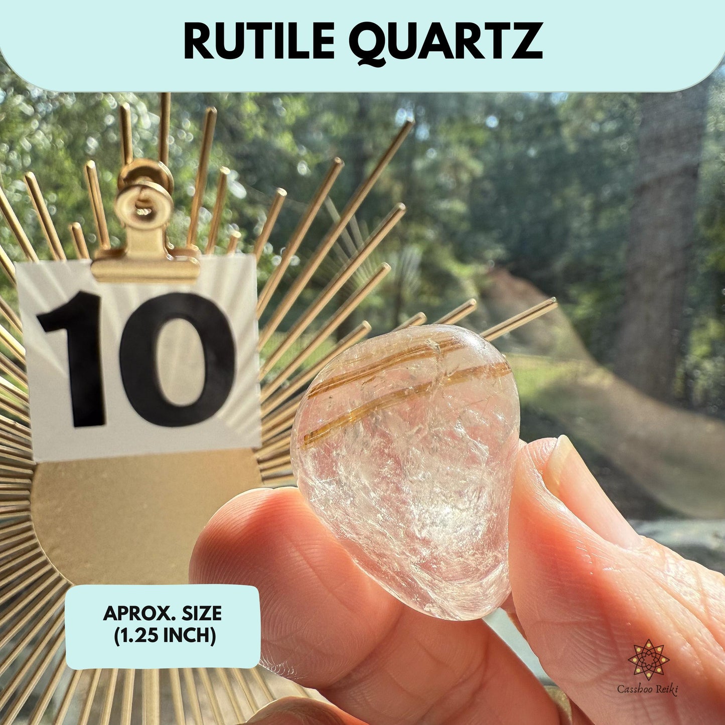 Rutilated Quartz, tumbled. Choose your Own Crystal | Clear Quartz with Rutile Inclusions
