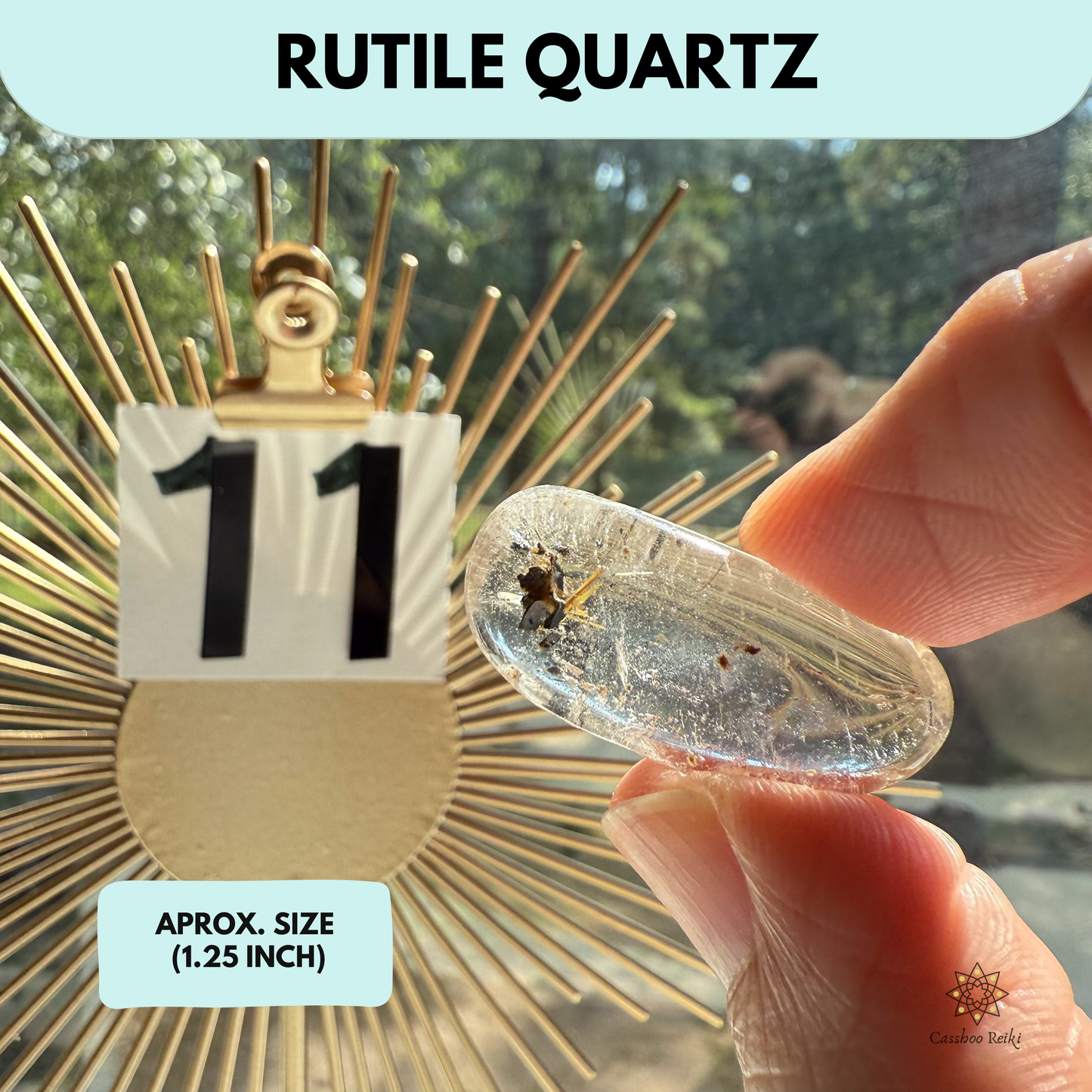 Rutilated Quartz, tumbled. Choose your Own Crystal | Clear Quartz with Rutile Inclusions
