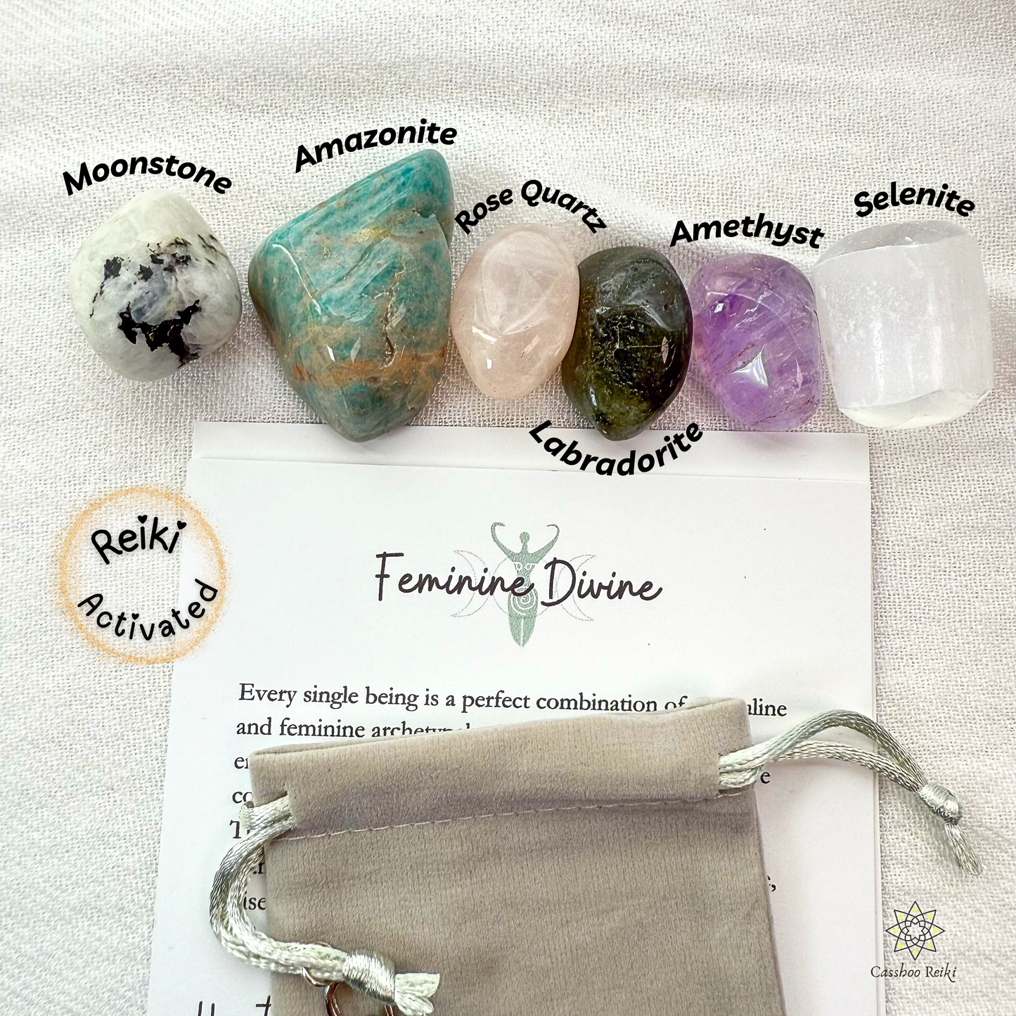 Feminine Divine Archetype Crystal Set | Crystals for Honoring your True Self | Crystals for Balance from Patriarchy
