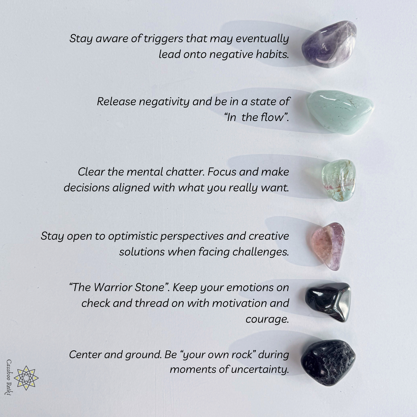 6 Crystal Set for Pisces | February-March Birthday Gift | Zodiac Sign Gift