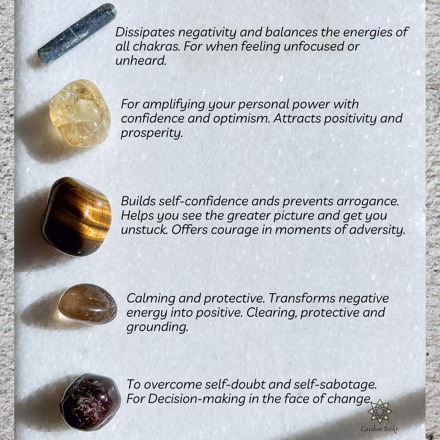 Crystal Set for Self-Confidence | Crystals for Moving forward. Unstuck yourself
