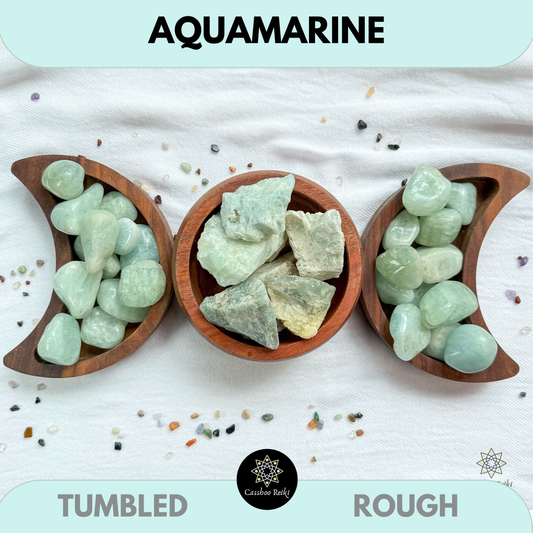 Green Aquamarine, Tumbled or Rough | Pisces Birthstone | Stone for Clear Communication and Negotiation.