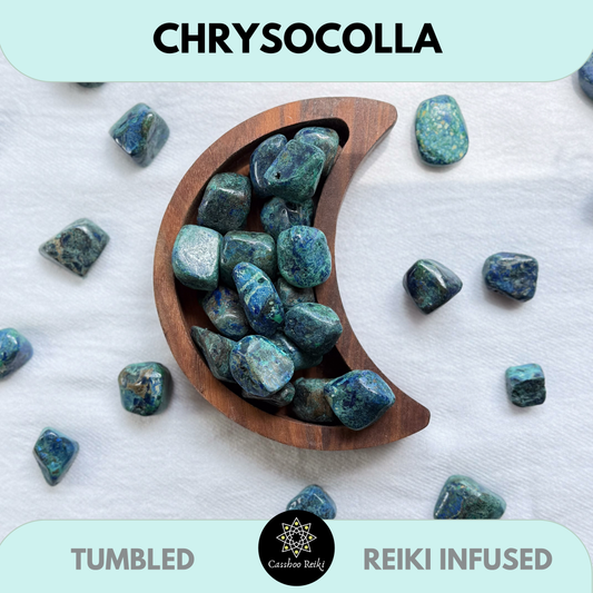 Tumbled Chrysocolla | Feminine Divine Crystal | Crystal for Earth Healing and Peace | Taurus Crystal
