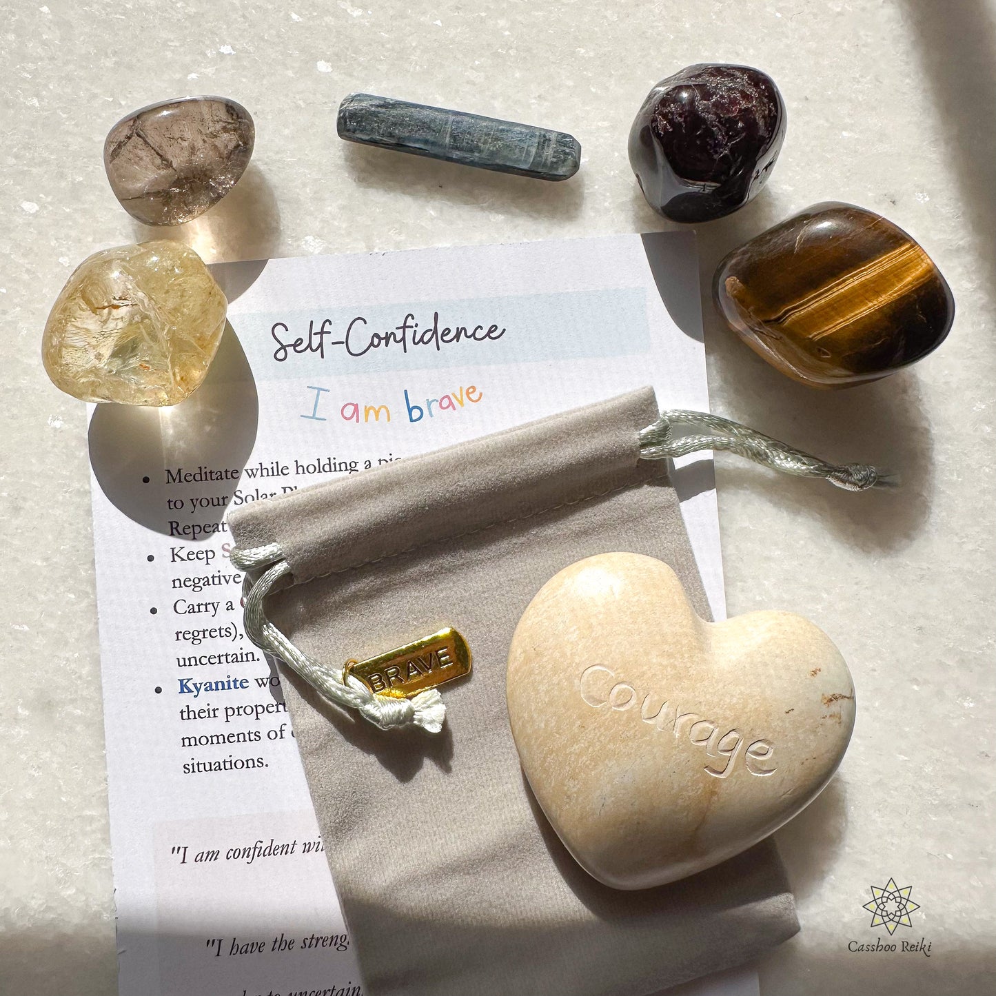 Crystal Set for Self-Confidence | Crystals for Moving forward. Unstuck yourself