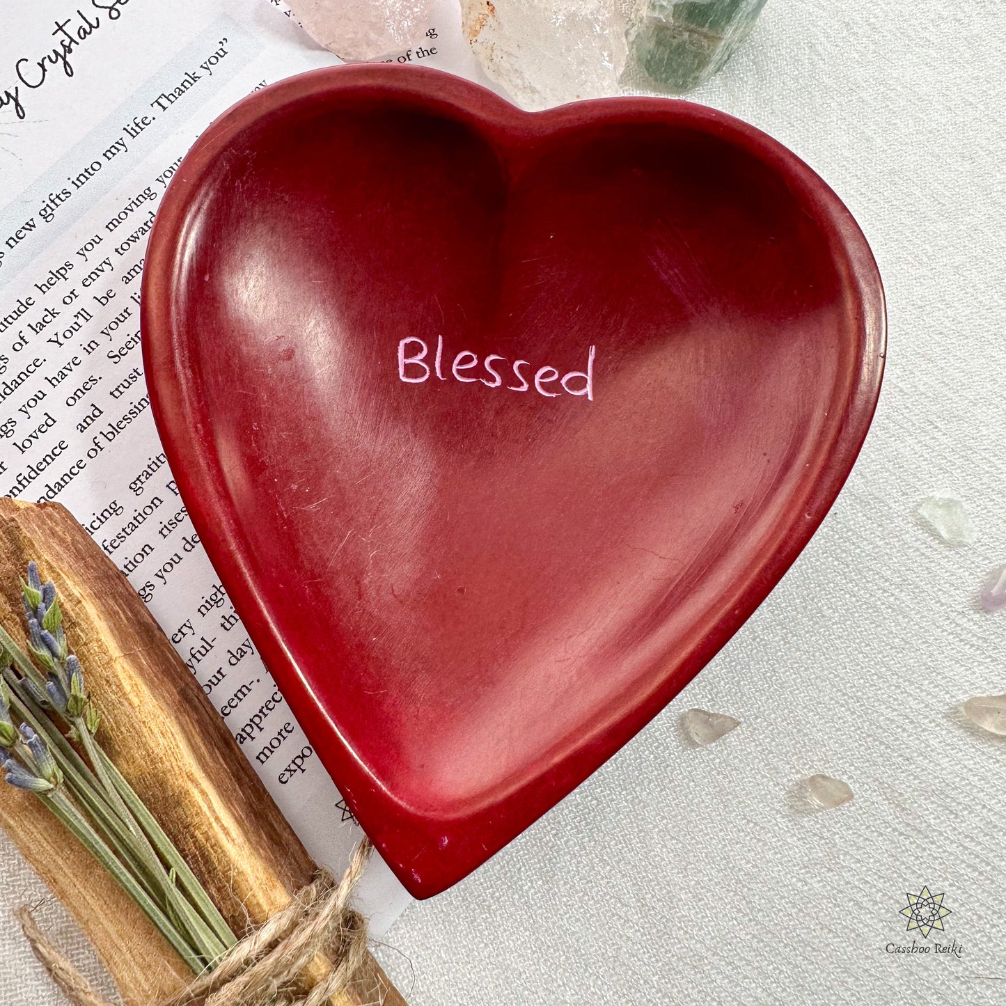 Crystal Set for Gratitude and Harmony with Dish and Smudge Bundle | Crystals for Thanksgiving | Holiday Crystal Gift