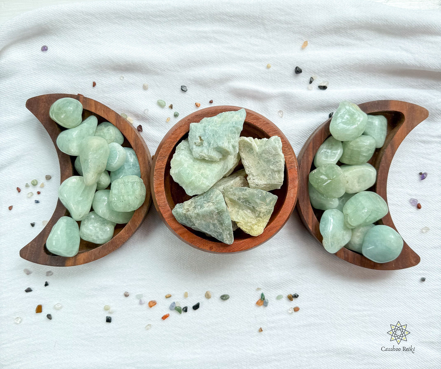Green Aquamarine, Tumbled or Rough | Pisces Birthstone | Stone for Clear Communication and Negotiation.