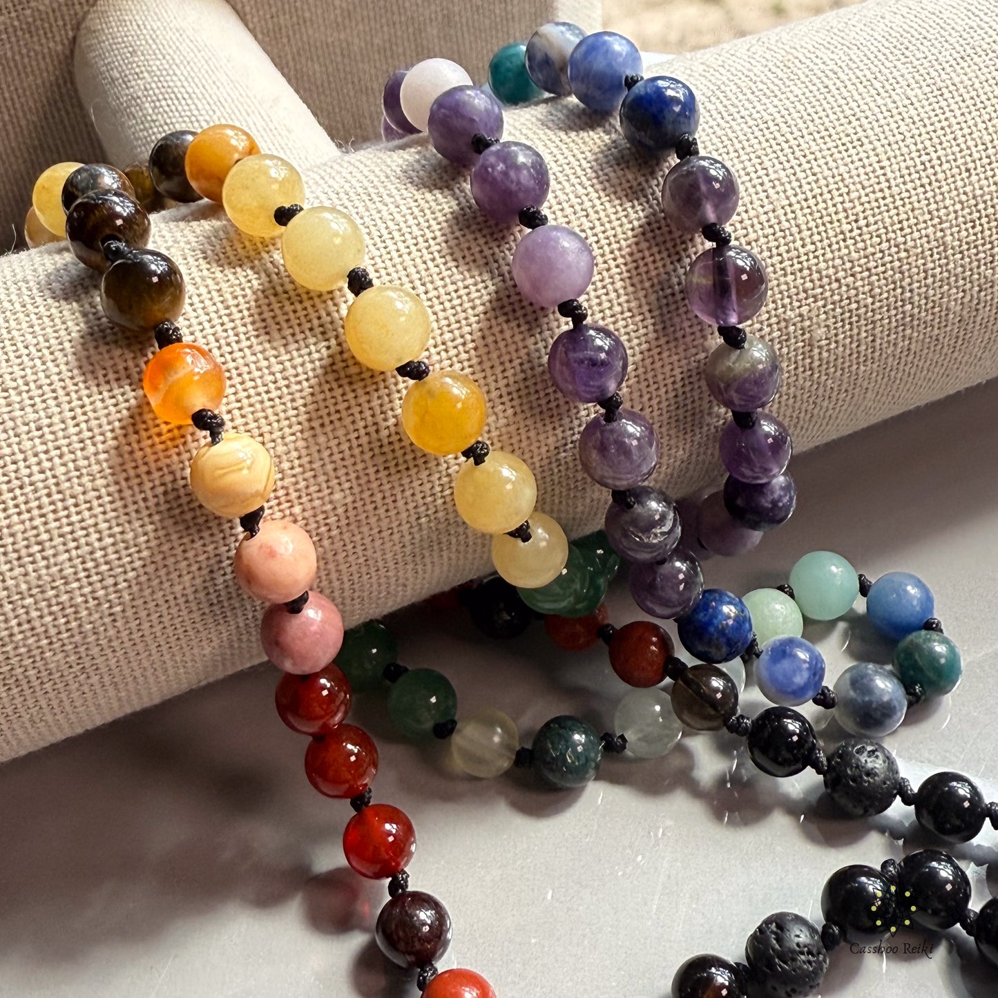 Hand Knotted 108 Chakra Prayer Beads Necklace
