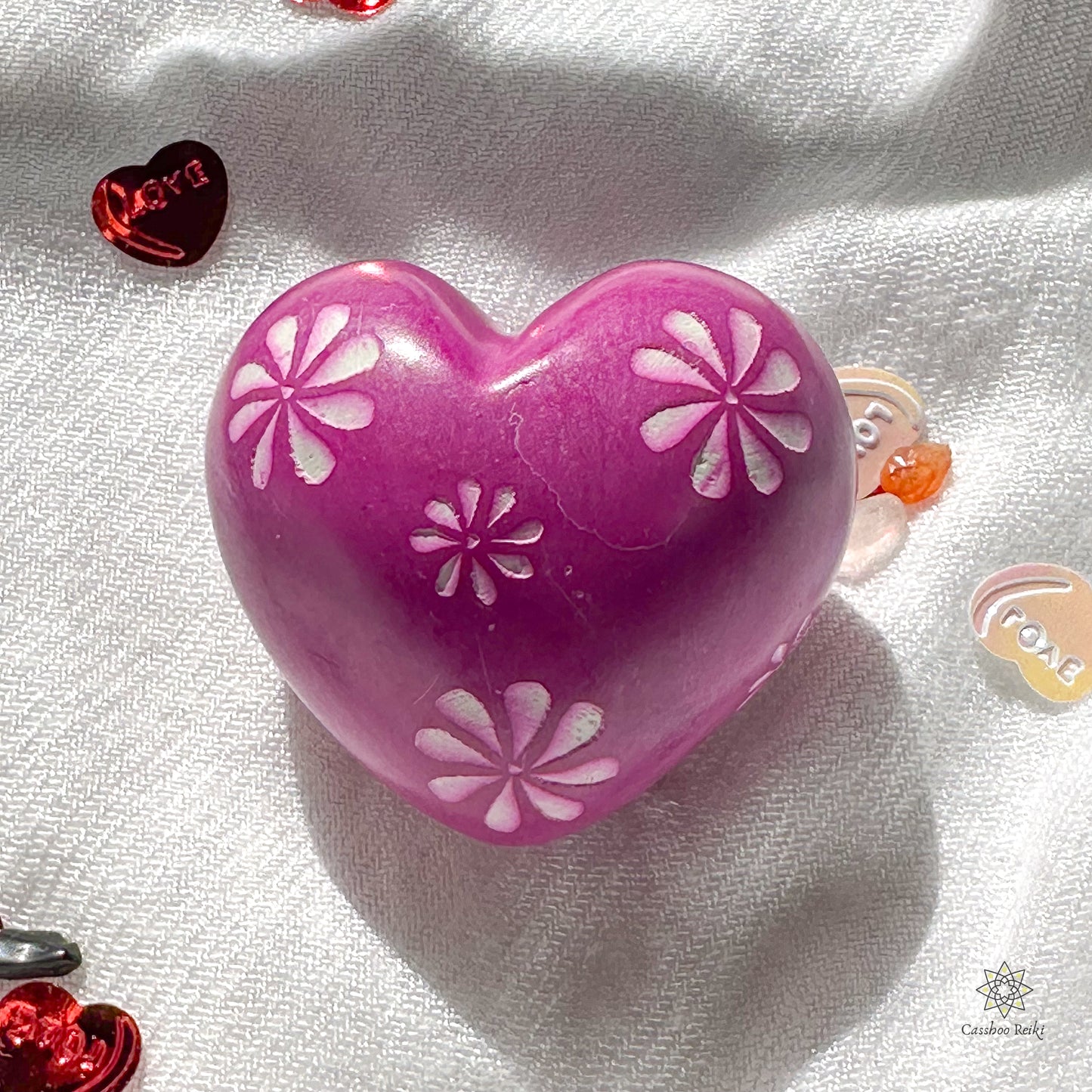 Soapstone Puffy Heart | Heart shaped Palm Stones | Kenyan Soapstone
