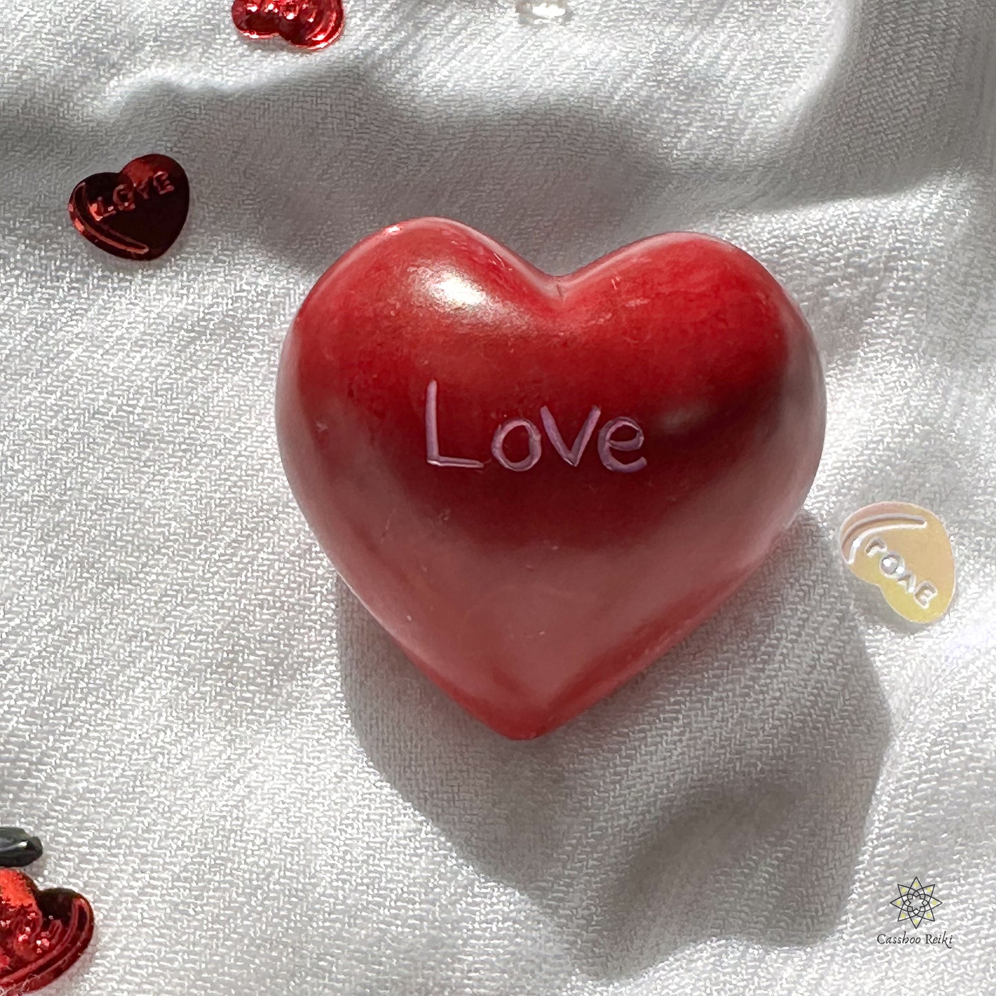 Soapstone Puffy Heart | Heart shaped Palm Stones | Kenyan Soapstone