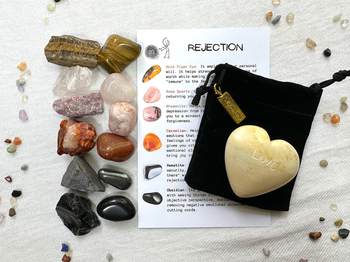 Rejection Stone In Case of Rejection Crystal Set and Palm Stone – The Zen Geologist