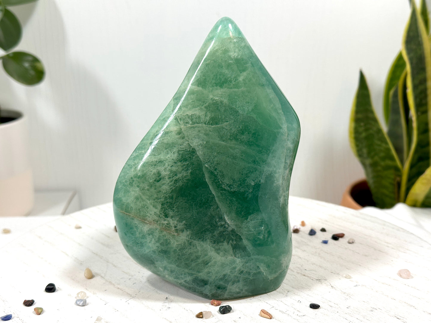 Fluorite Flame XXL, 1.8 Kg | Carved Crystal Free Form