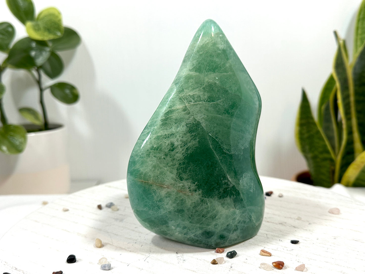 Fluorite Flame XXL, 1.8 Kg | Carved Crystal Free Form