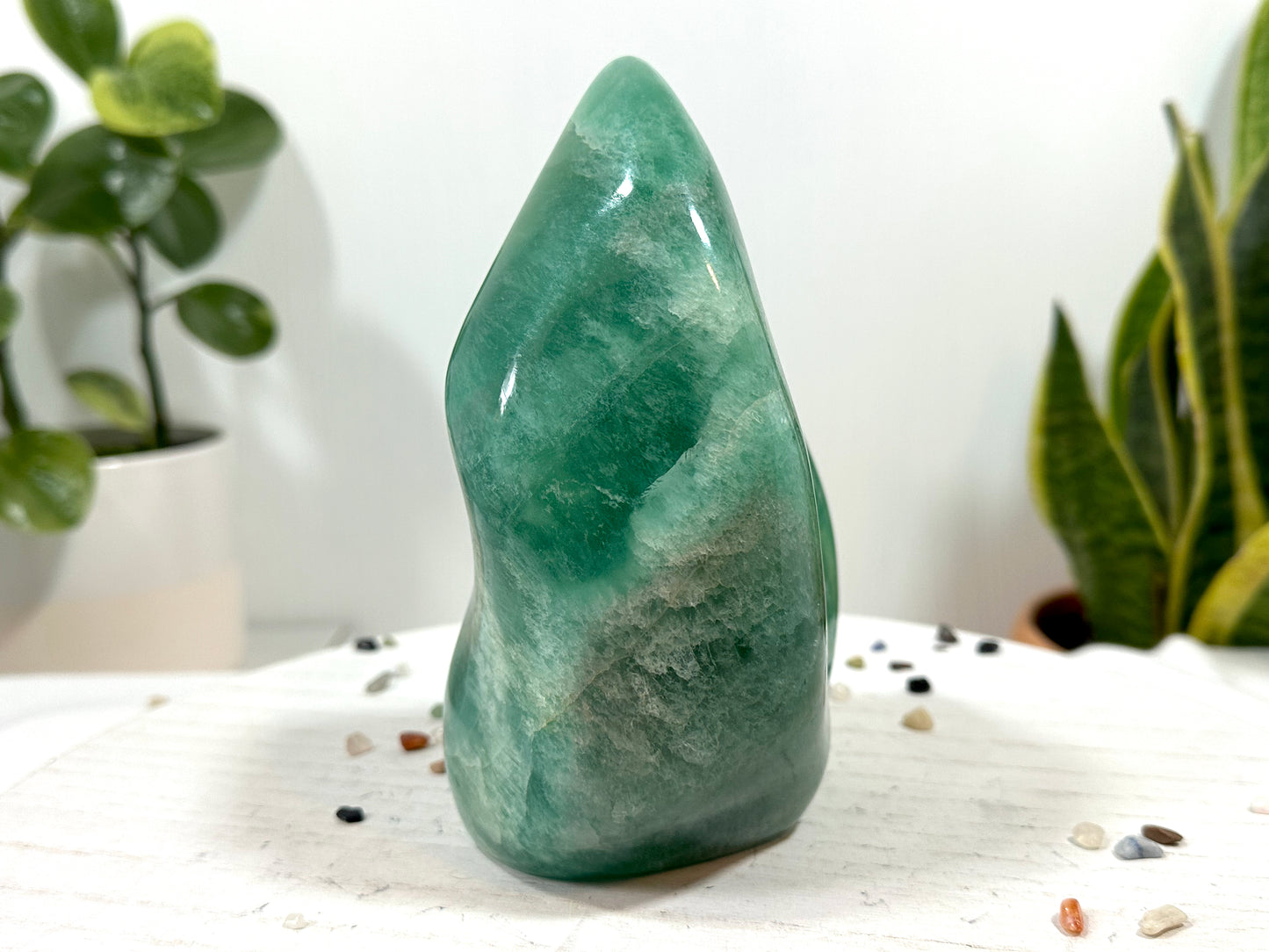 Fluorite Flame XXL, 1.8 Kg | Carved Crystal Free Form