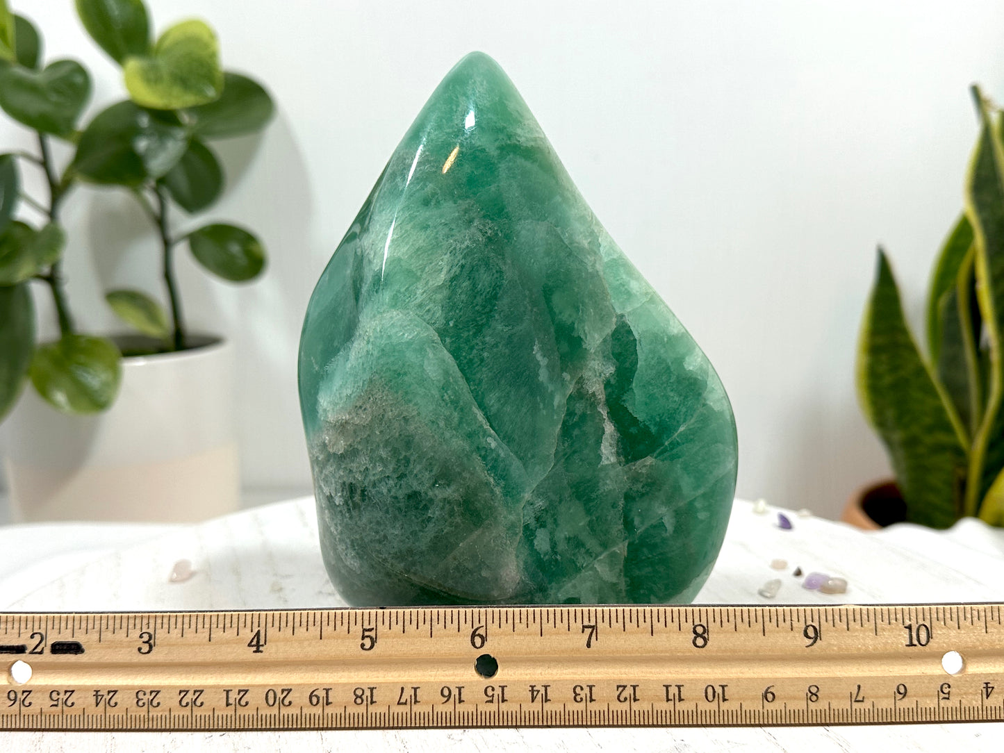 Fluorite Flame XXL, 1.8 Kg | Carved Crystal Free Form
