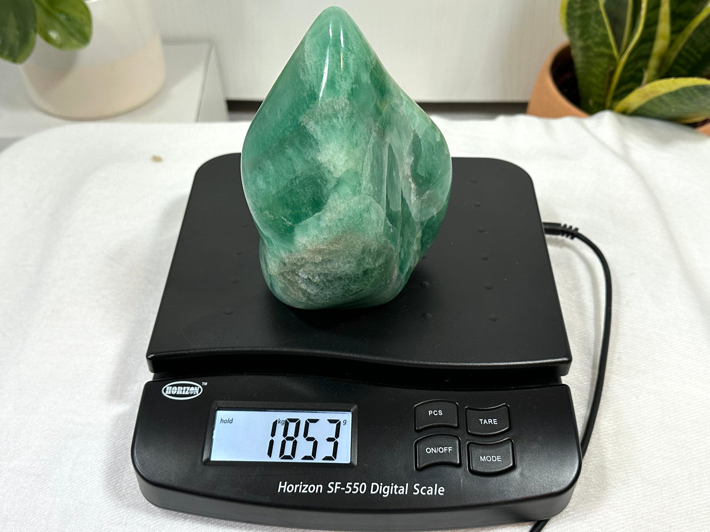 Fluorite Flame XXL, 1.8 Kg | Carved Crystal Free Form