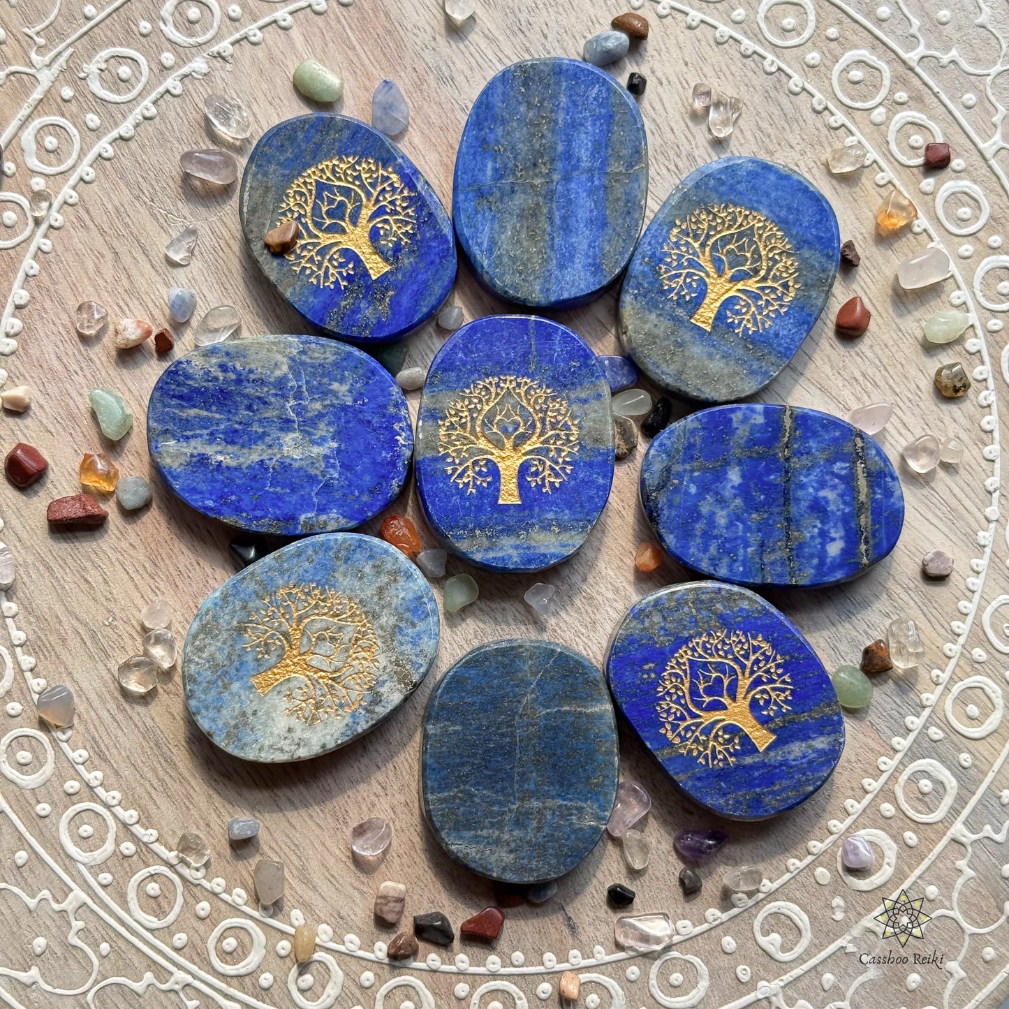 Palm Stone Tree of Life in Lapis Lazuli