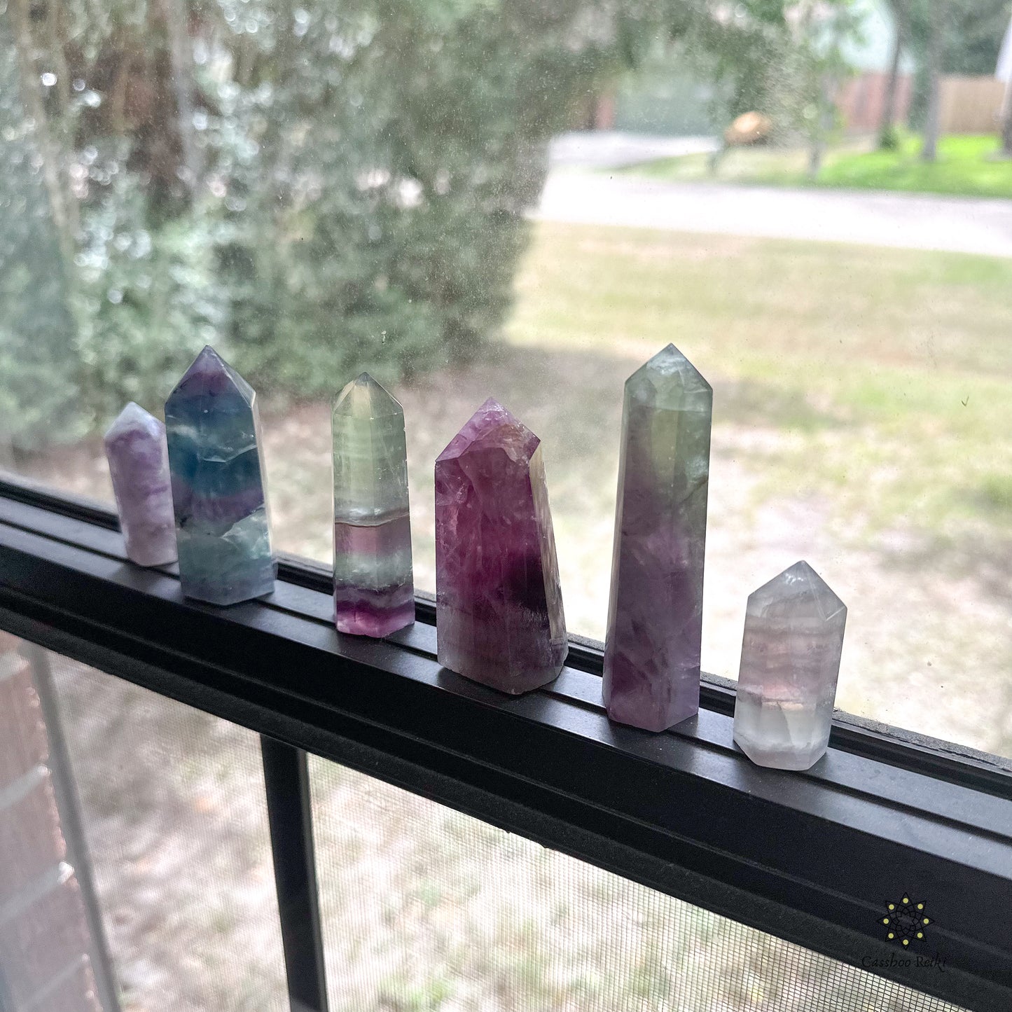 Rainbow Fluorite obelisk | Fluorite Tower | Gift for Students or Office workers | Crystal for Concentration  & Focus