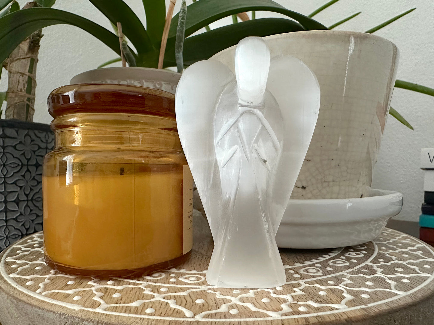 Small selenite angel for altar or sacred space