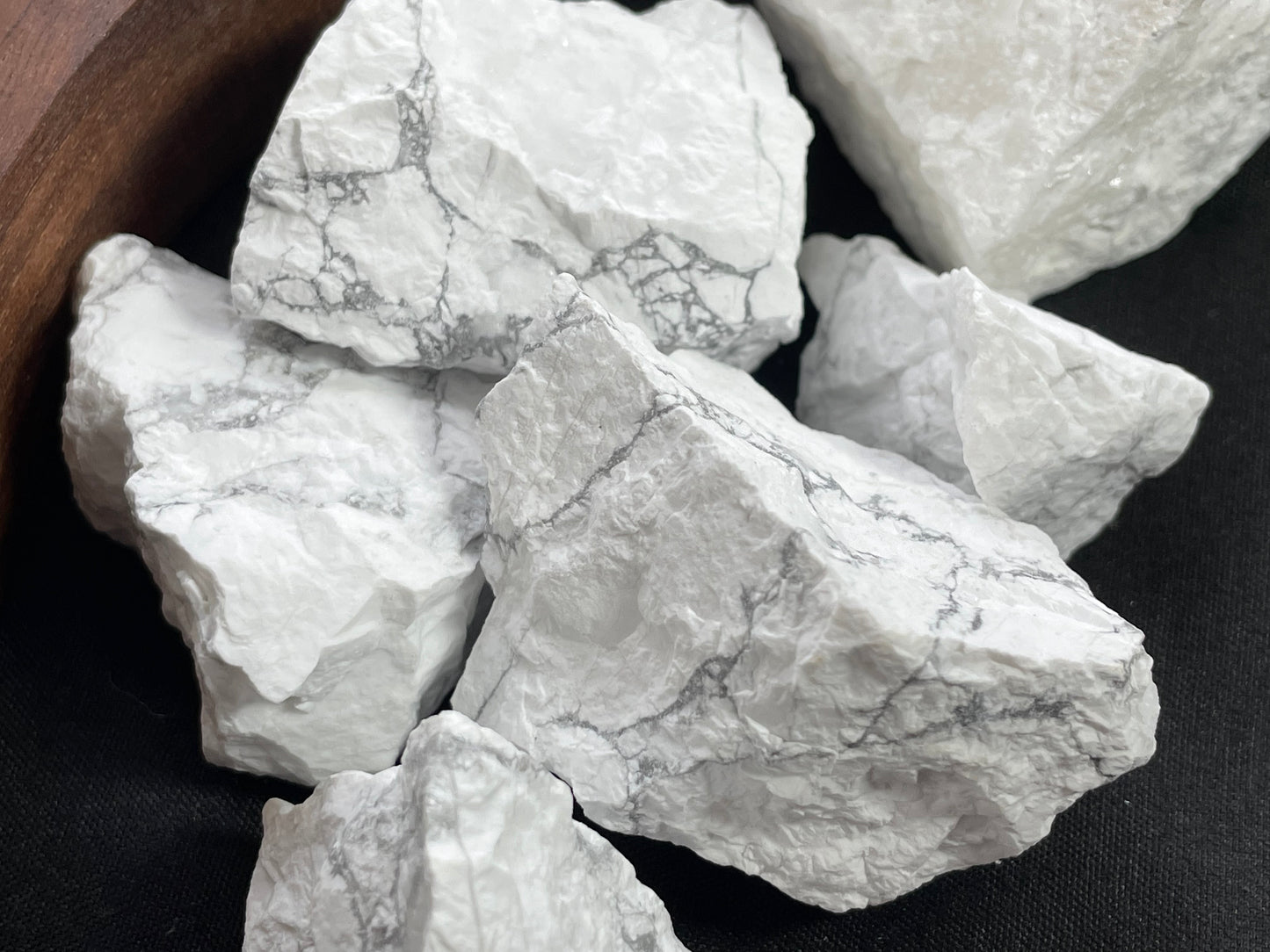 Howlite, Tumbled or Rough Crystal | Crown Chakra Stone | Crystal for Patience & Studying