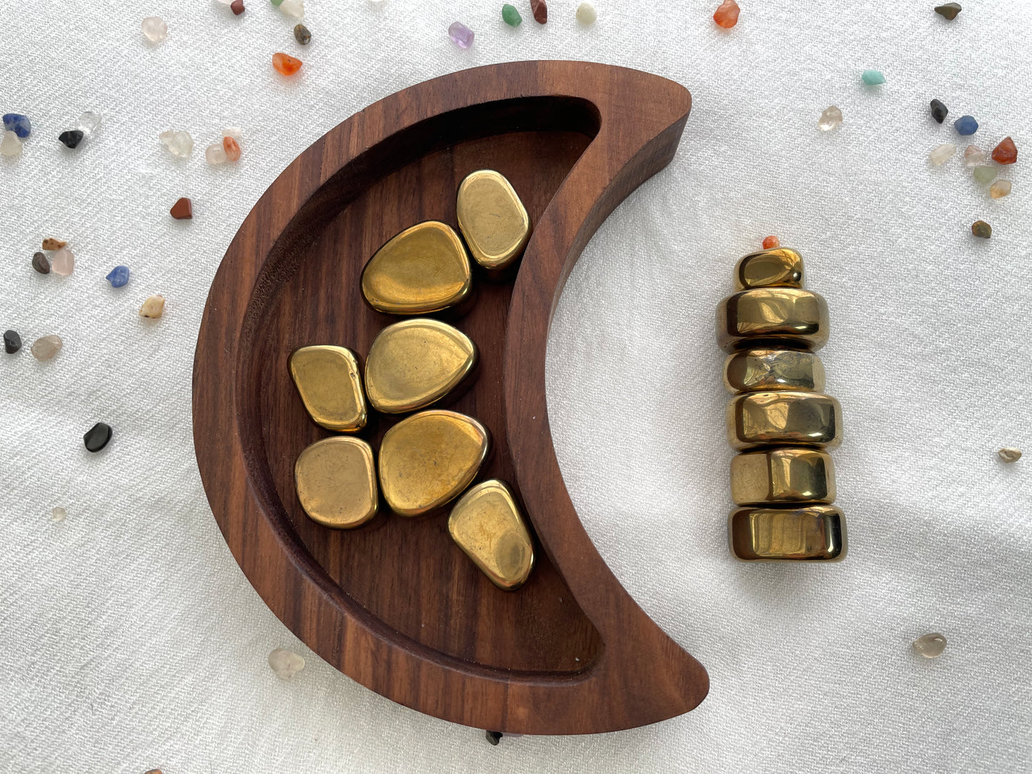 Magnetite Palm Stone | Magnetic Hematite Pocket Stone | Crystal for Grounding and Protection