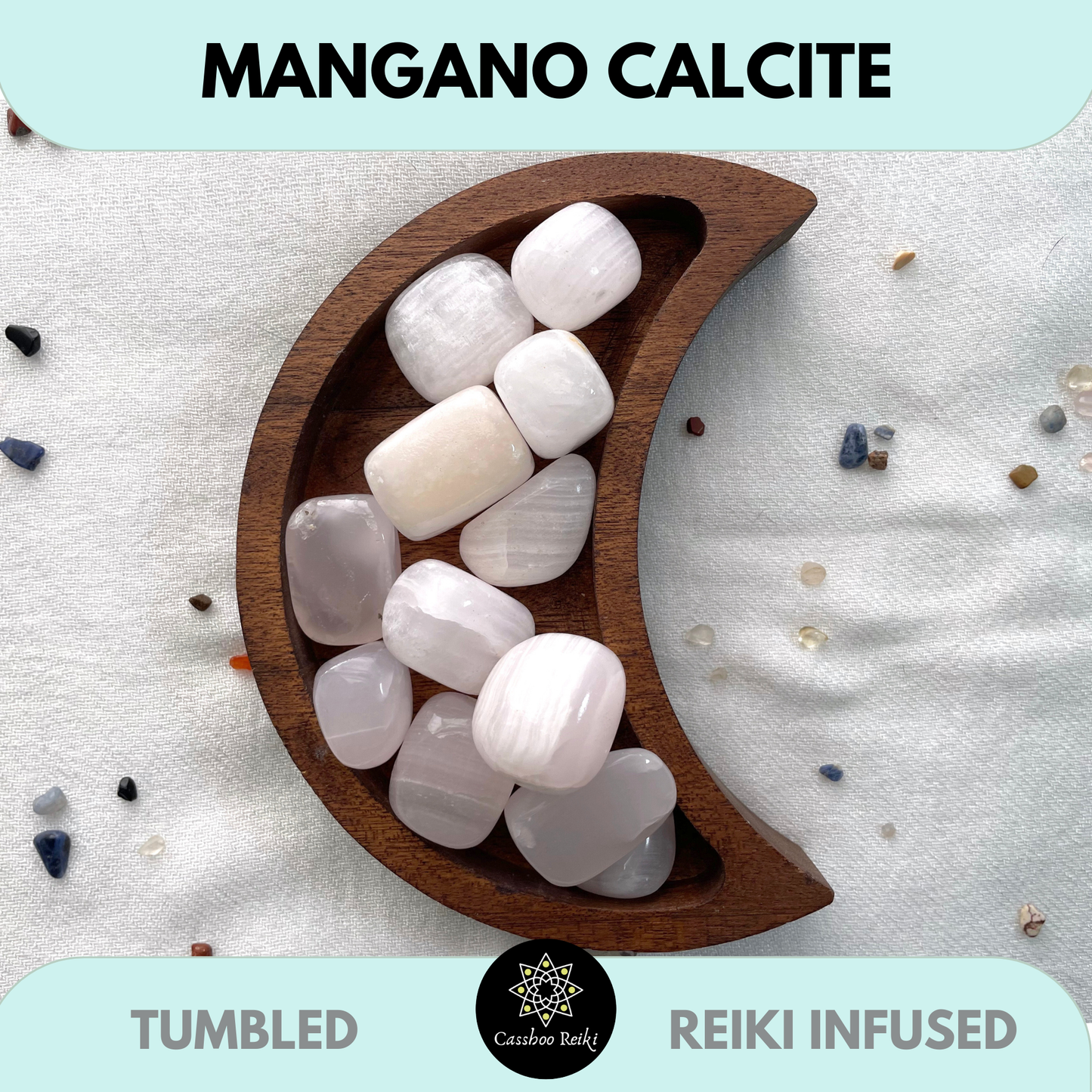 Mangano Calcite, tumbled | Manganoan Calcite | "The Reiki Stone"