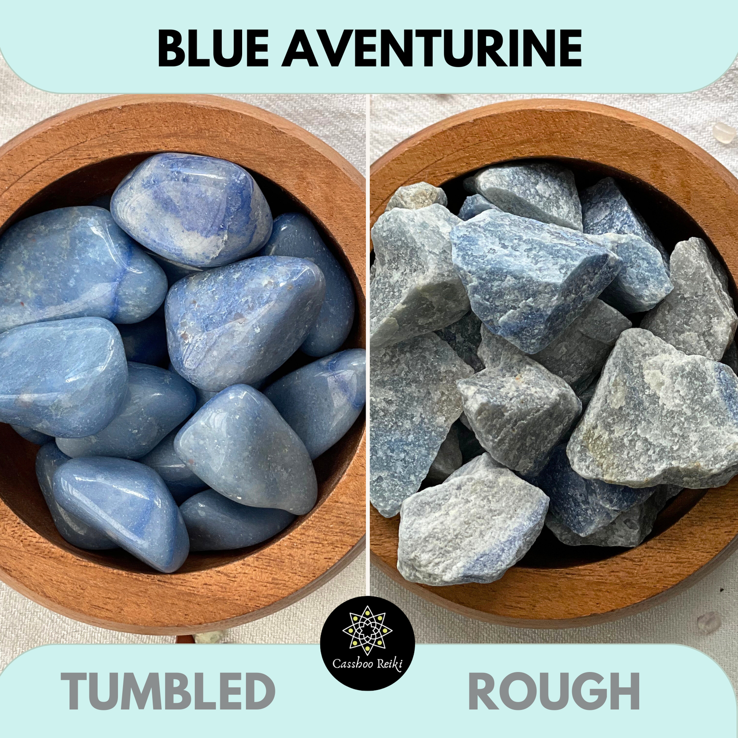 Blue Aventurine | Blue Quartz, tumbled or Rough