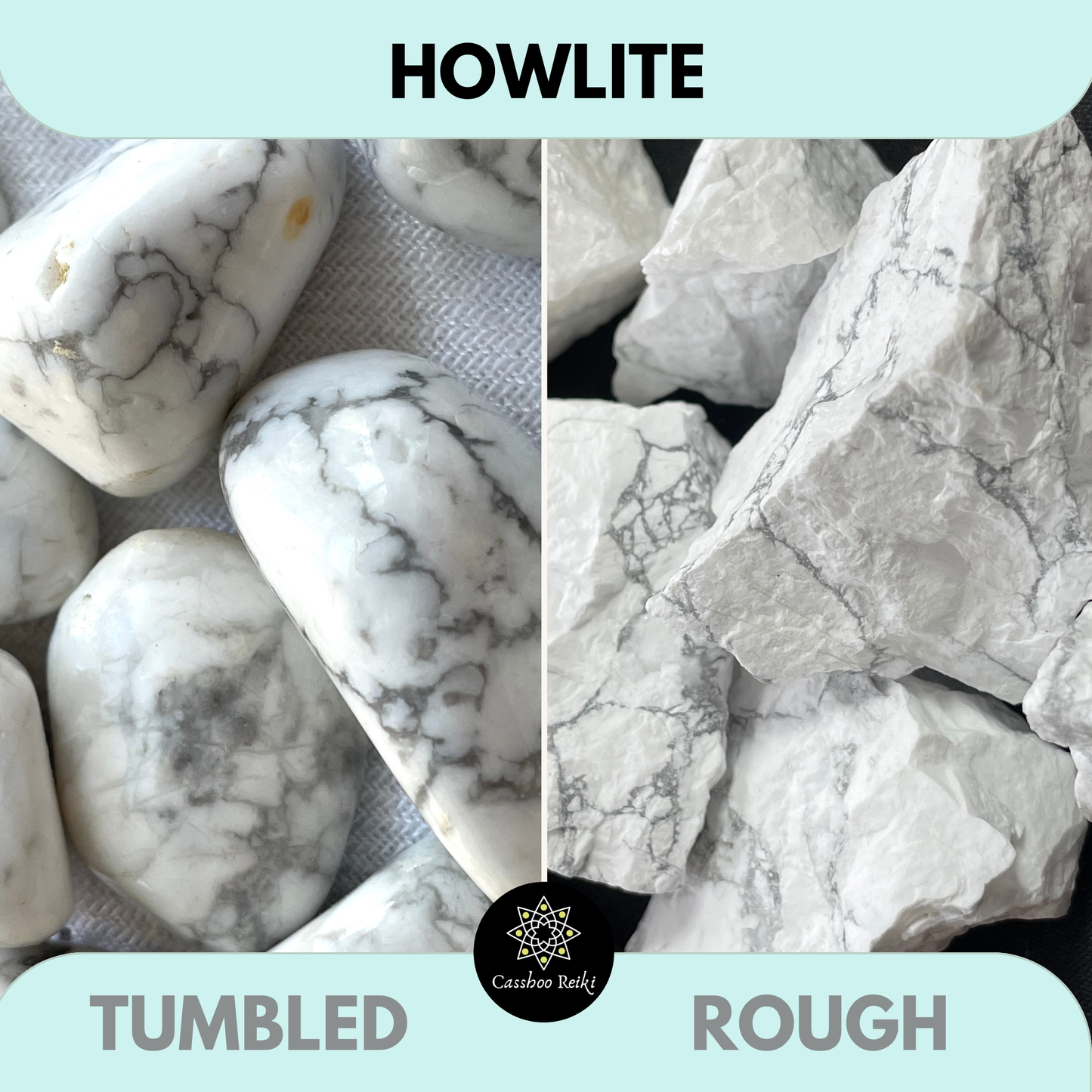 Howlite, Tumbled or Rough Crystal | Crown Chakra Stone | Crystal for Patience & Studying