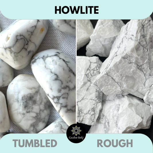 Howlite, Tumbled or Rough Crystal | Crown Chakra Stone | Crystal for Patience & Studying