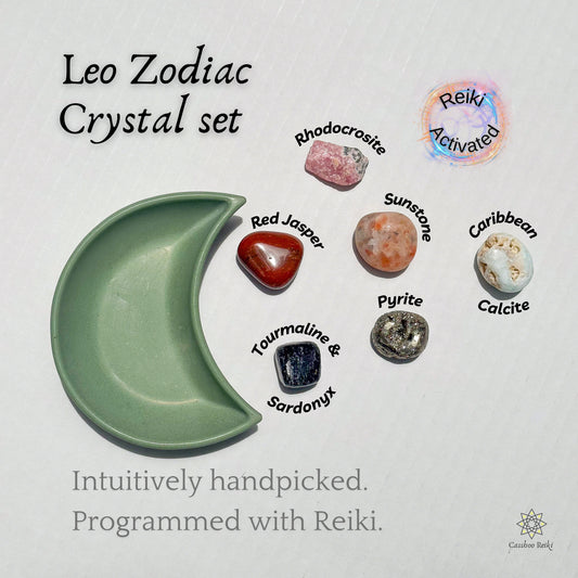 6-Crystal Set for Leo Zodiac | July - August Birthday Gift | Zodiac Birthday Gift