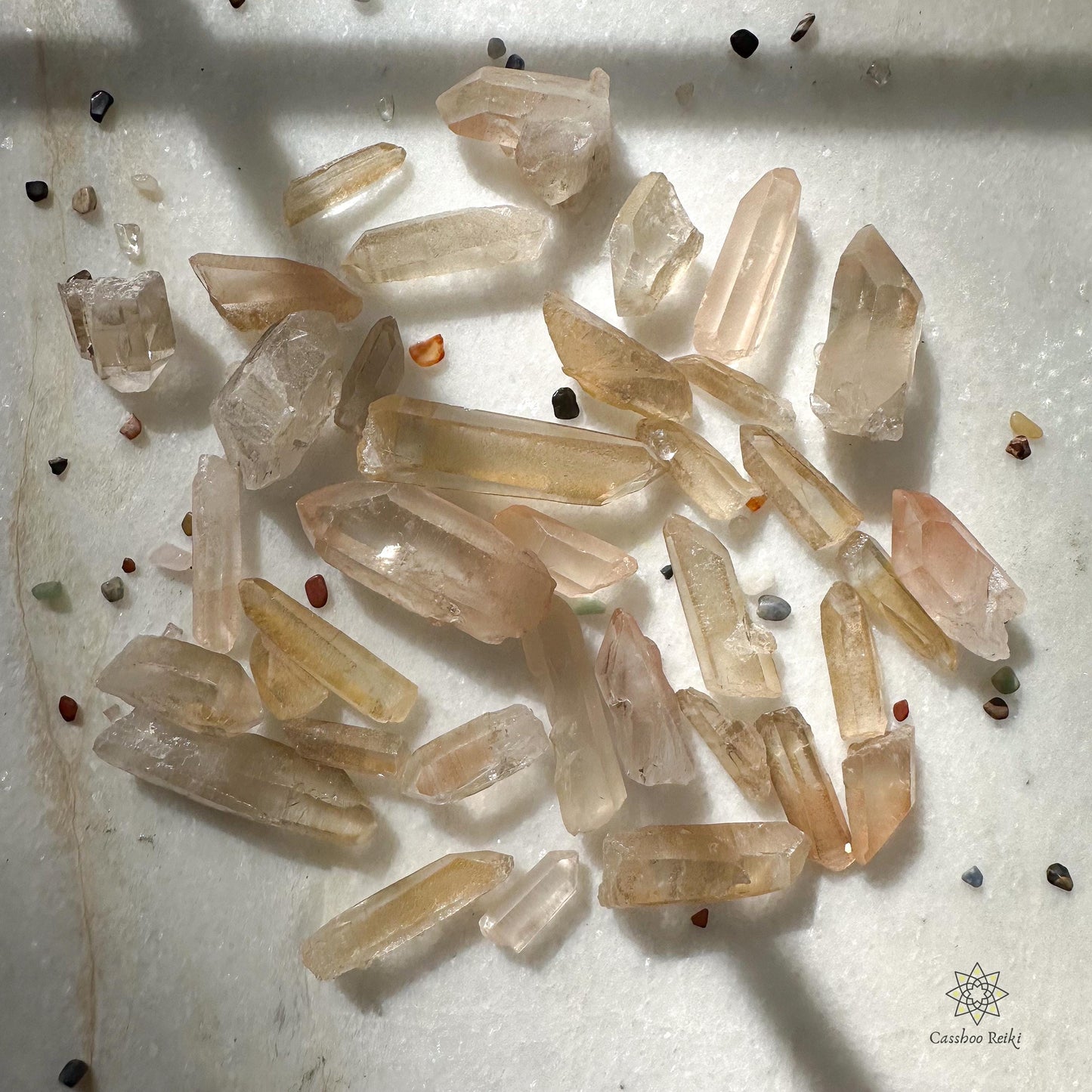 Tangerine Lemurian Quartz Point | Crystal for Sagittarius Zodiac | Crystal for Karma and Ancestral work