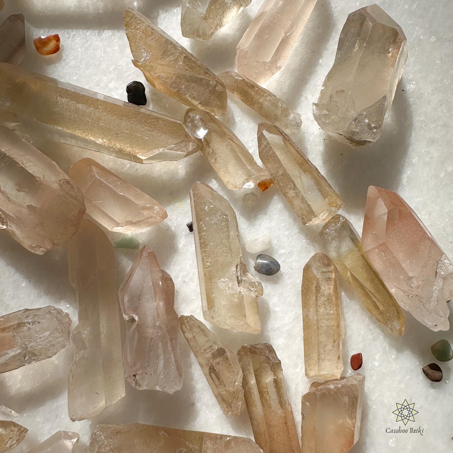Tangerine Lemurian Quartz Point | Crystal for Sagittarius Zodiac | Crystal for Karma and Ancestral work