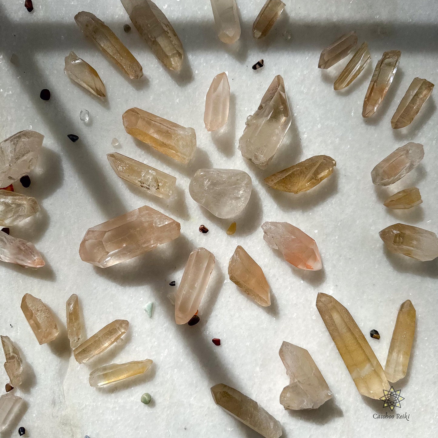 Tangerine Lemurian Quartz Point | Crystal for Sagittarius Zodiac | Crystal for Karma and Ancestral work