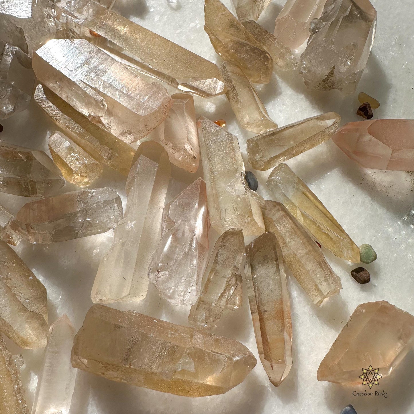 Tangerine Lemurian Quartz Point | Crystal for Sagittarius Zodiac | Crystal for Karma and Ancestral work