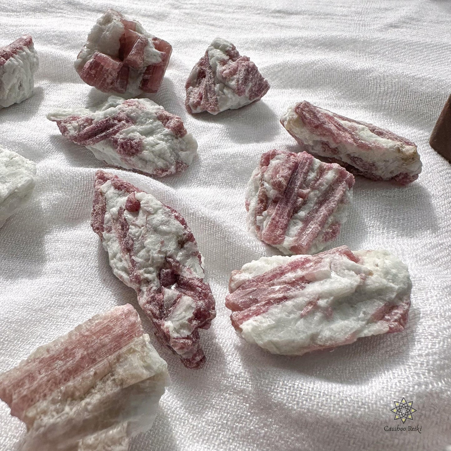 Rubellite in Pegmatite Matrix | Pegmatitic Pink Tourmaline | Lithium-bearing Tourmaline | Stone for narcissist protection, family reunions.