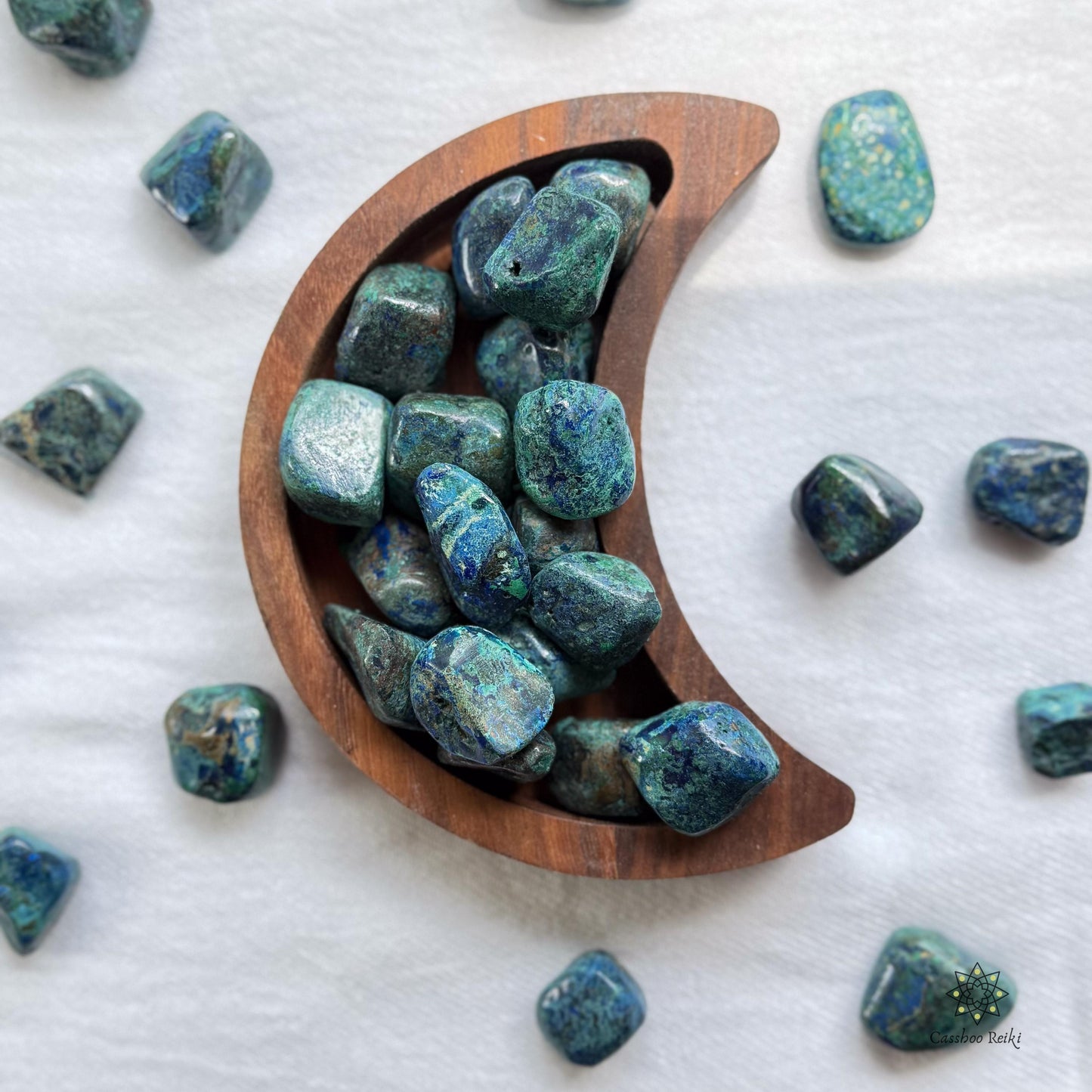 Tumbled Chrysocolla | Feminine Divine Crystal | Crystal for Earth Healing and Peace | Taurus Crystal