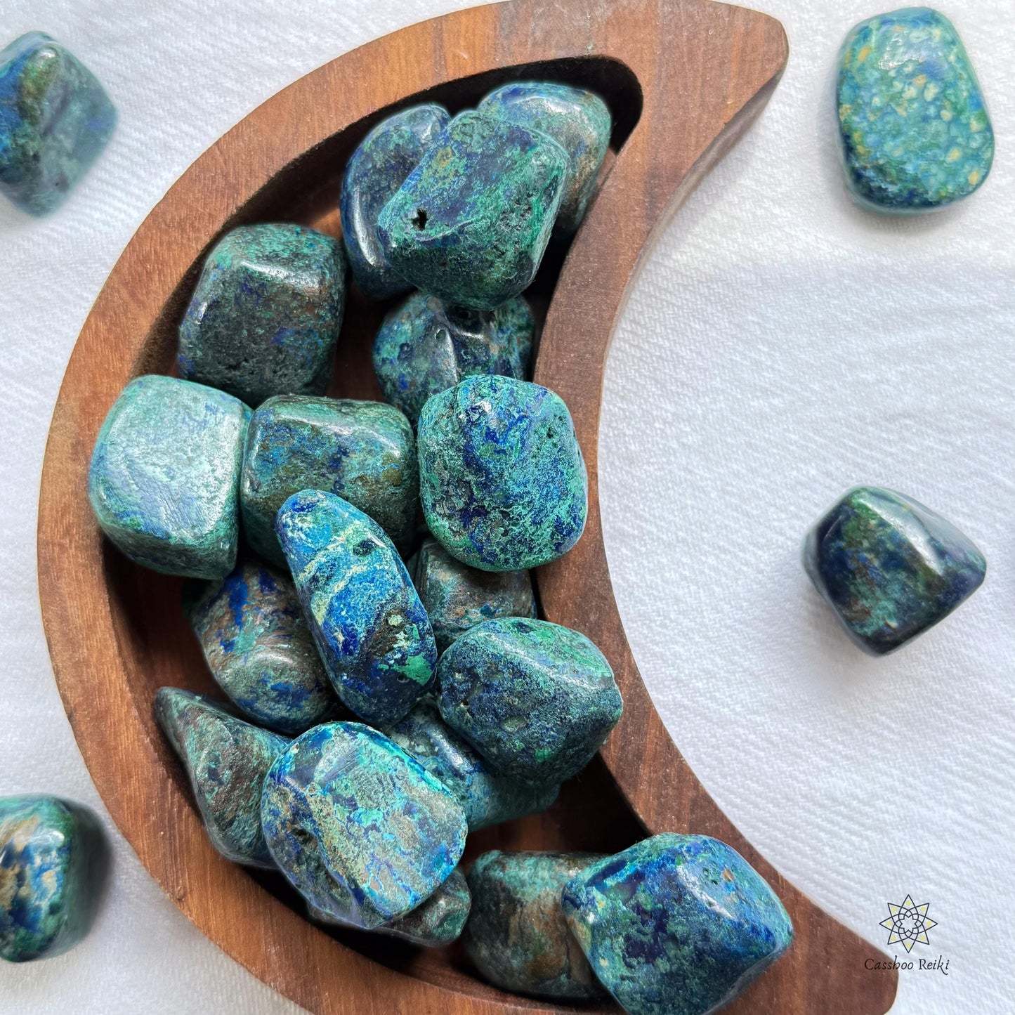 Tumbled Chrysocolla | Feminine Divine Crystal | Crystal for Earth Healing and Peace | Taurus Crystal