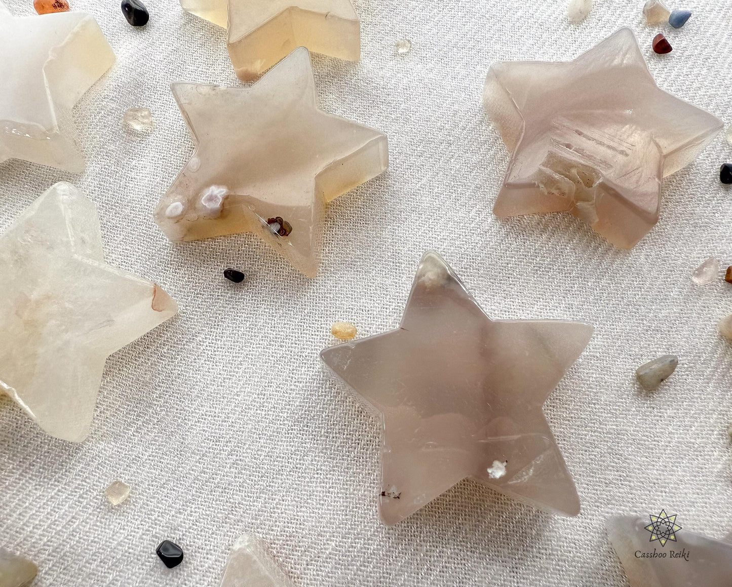 Natural Agate Star Carving | Crystal for Motivation and Personal Growth | Crystal for Taurus | May Birthday gift