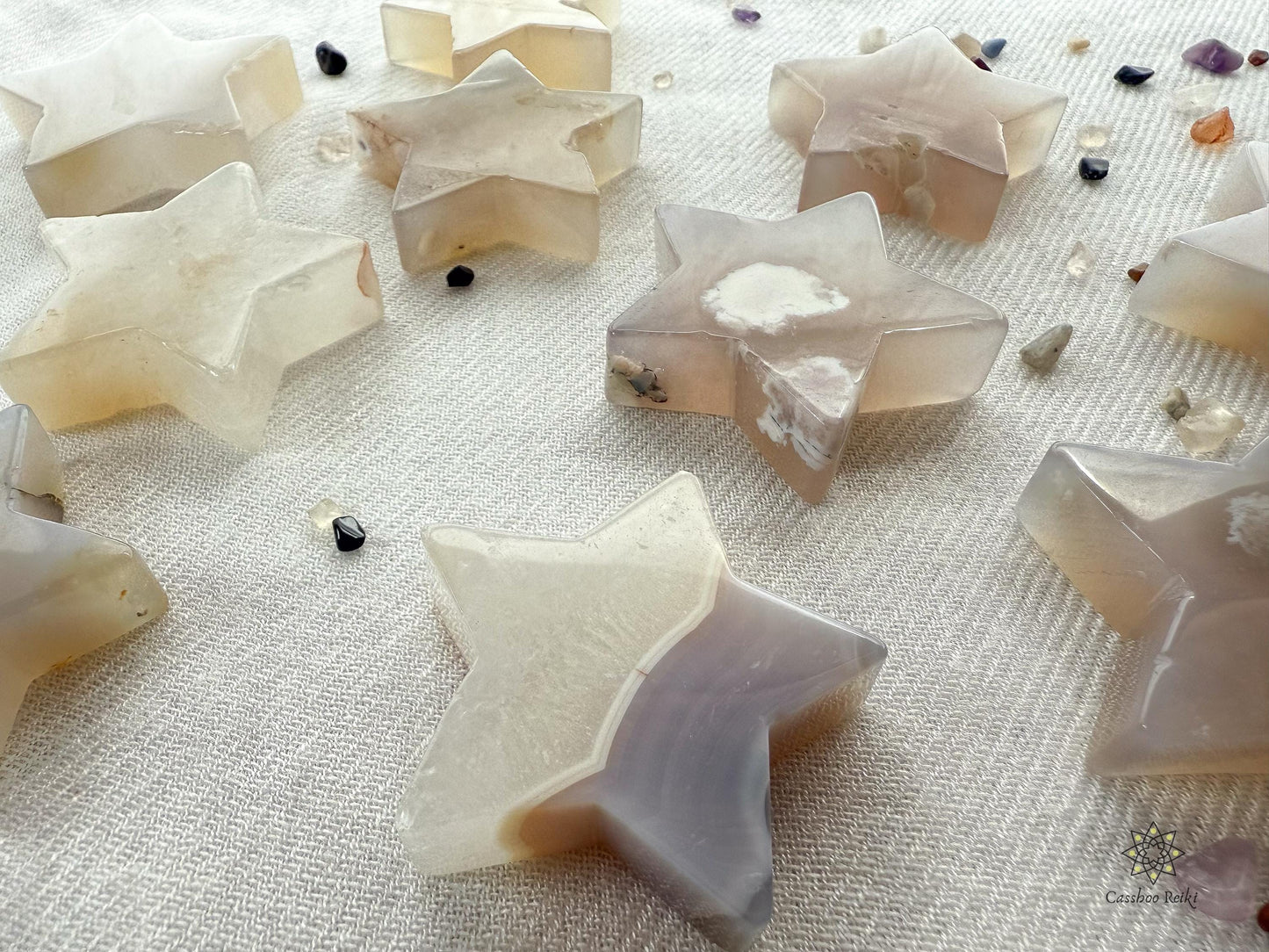 Natural Agate Star Carving | Crystal for Motivation and Personal Growth | Crystal for Taurus | May Birthday gift