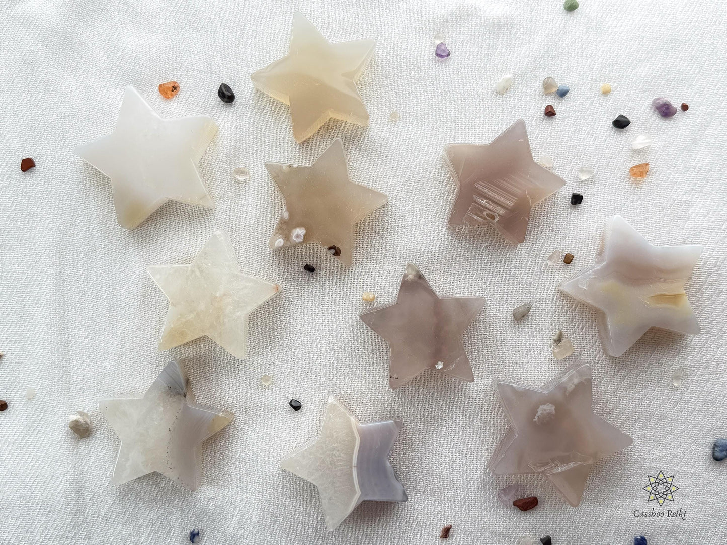 Natural Agate Star Carving | Crystal for Motivation and Personal Growth | Crystal for Taurus | May Birthday gift