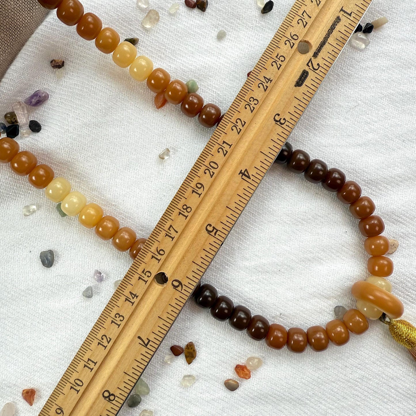 Bodhi Root Prayer Beads | Polished Bodhi Seeds Mala | 108 Beads Mala