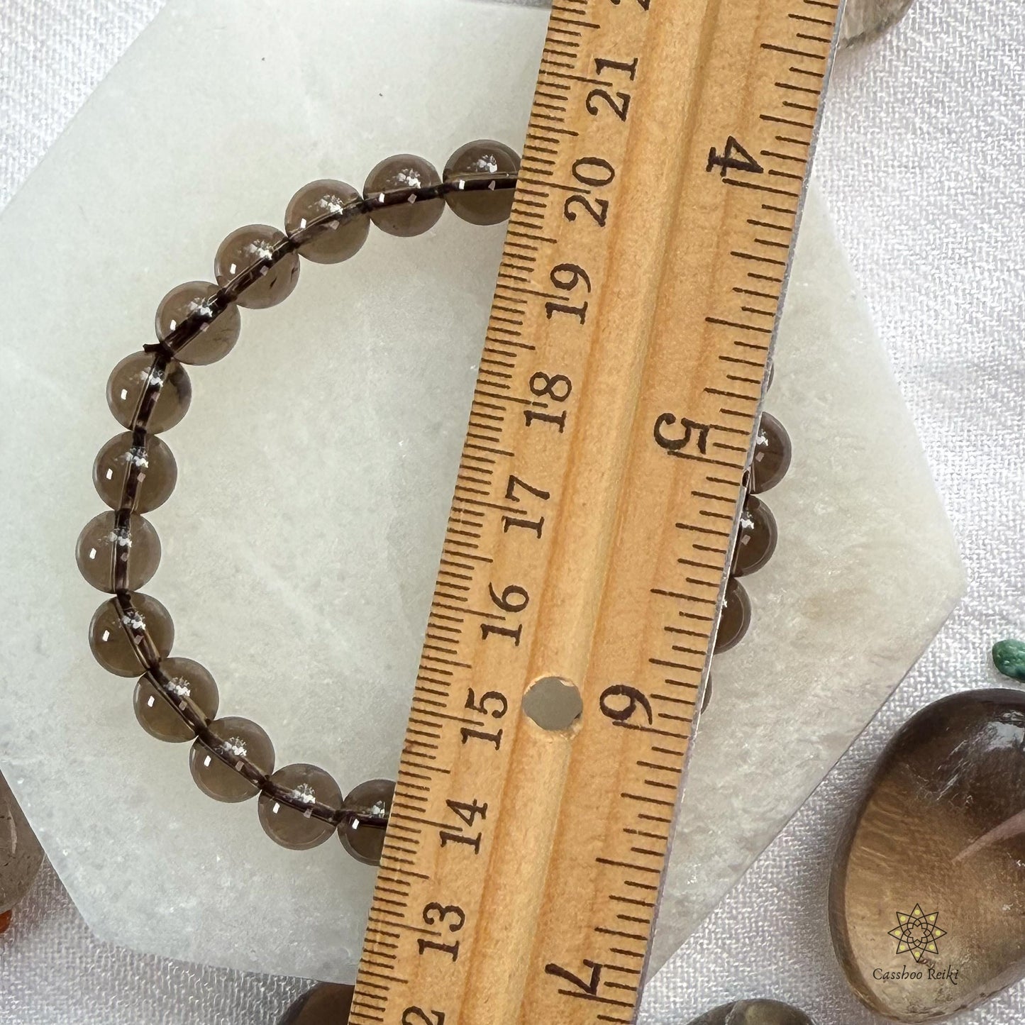 Smoky Quartz  6mm Beads Bracelet | Natural Gemstone Beaded Bracelet | Quartz Beads Bracelet | June birthstone