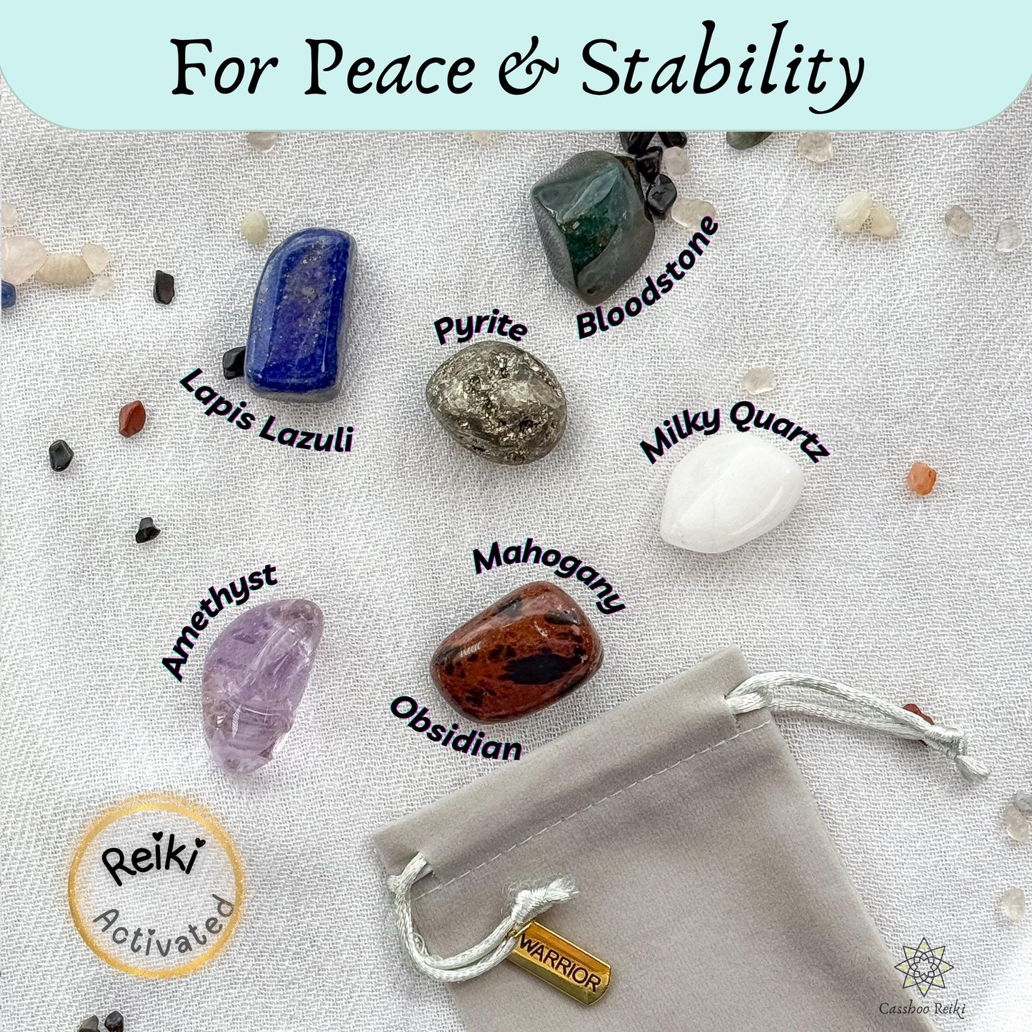Crystal Set for Peace & Stability during times of Chaos and Uncertainty | Programmed Crystal Set for Resilience