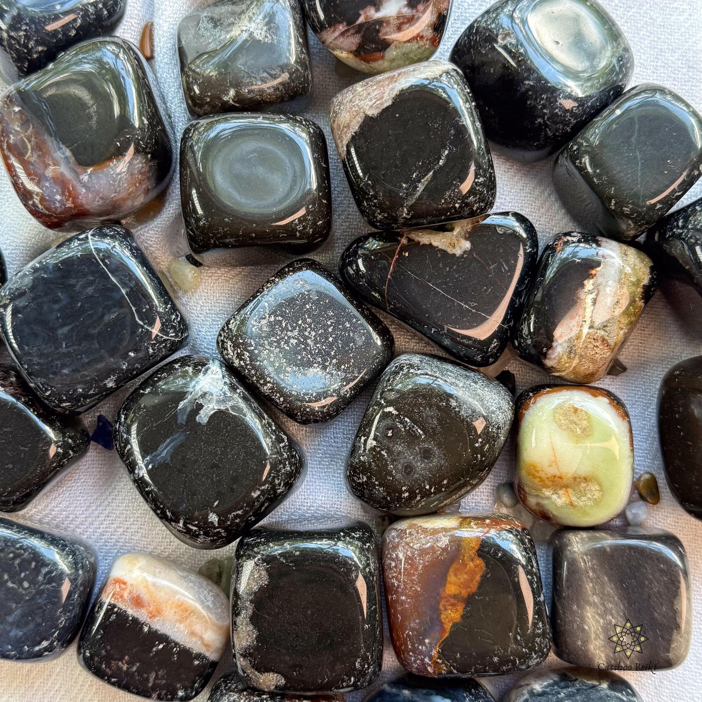 Tumbled Black Sardonyx | Black Agate | August Birthstone