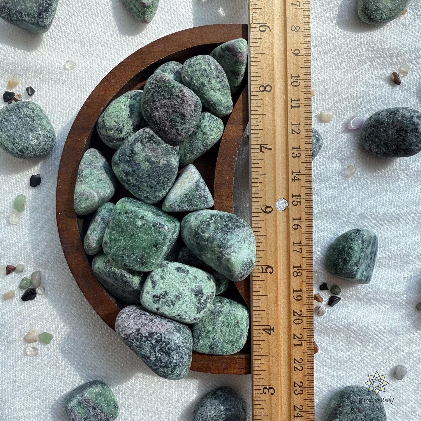 Tumbled Ruby in Zoisite | Anyolite | Crystal for Aries and Aquarius | Stone for Love & Partnerships