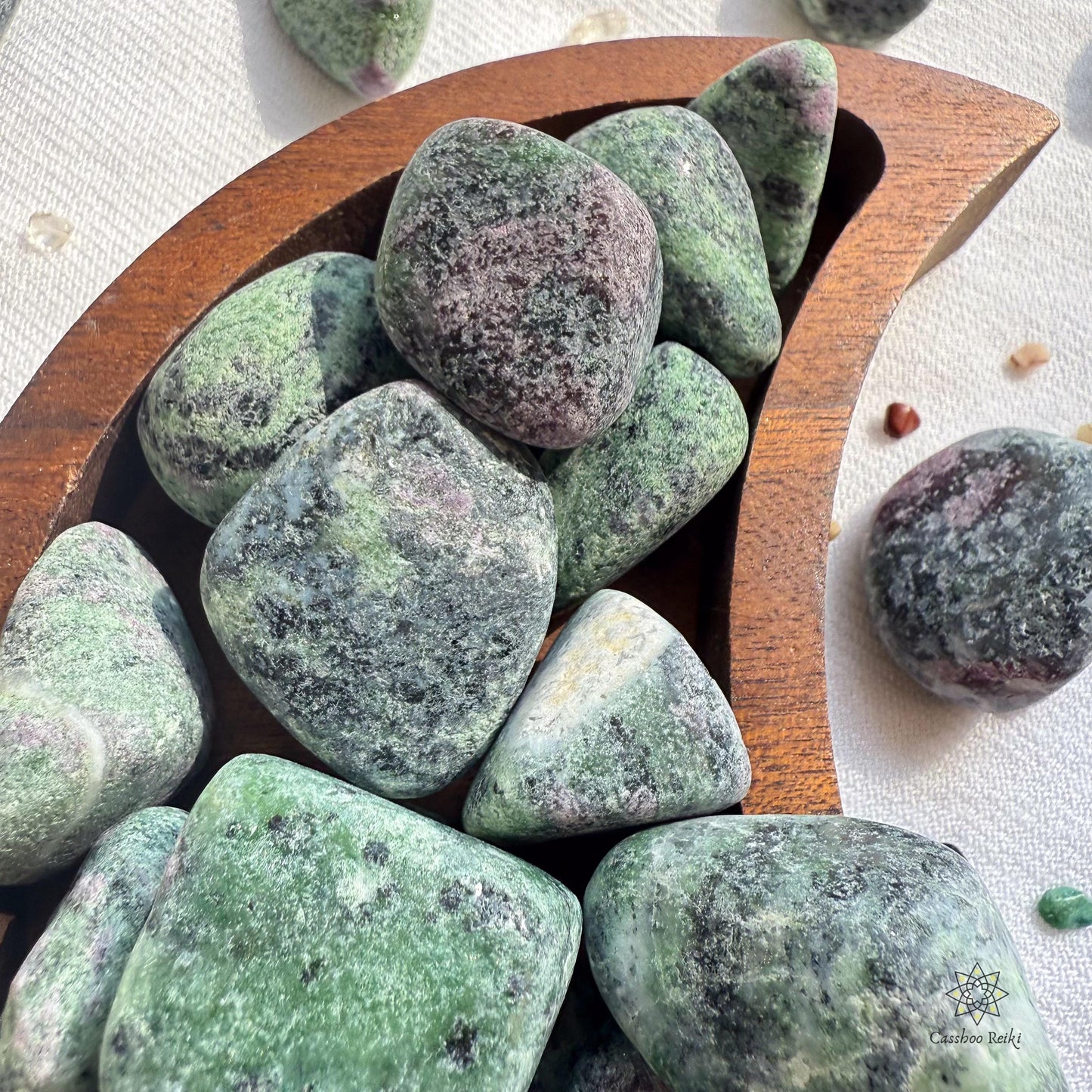 Tumbled Ruby in Zoisite | Anyolite | Crystal for Aries and Aquarius | Stone for Love & Partnerships