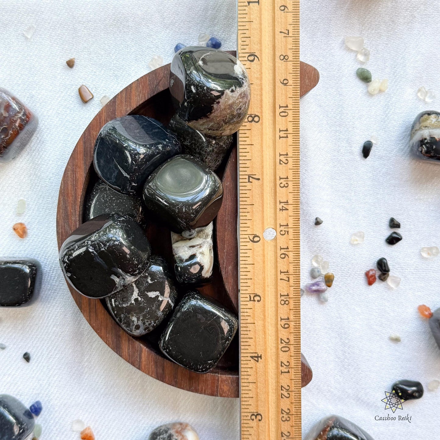 Tumbled Black Sardonyx | Black Agate | August Birthstone