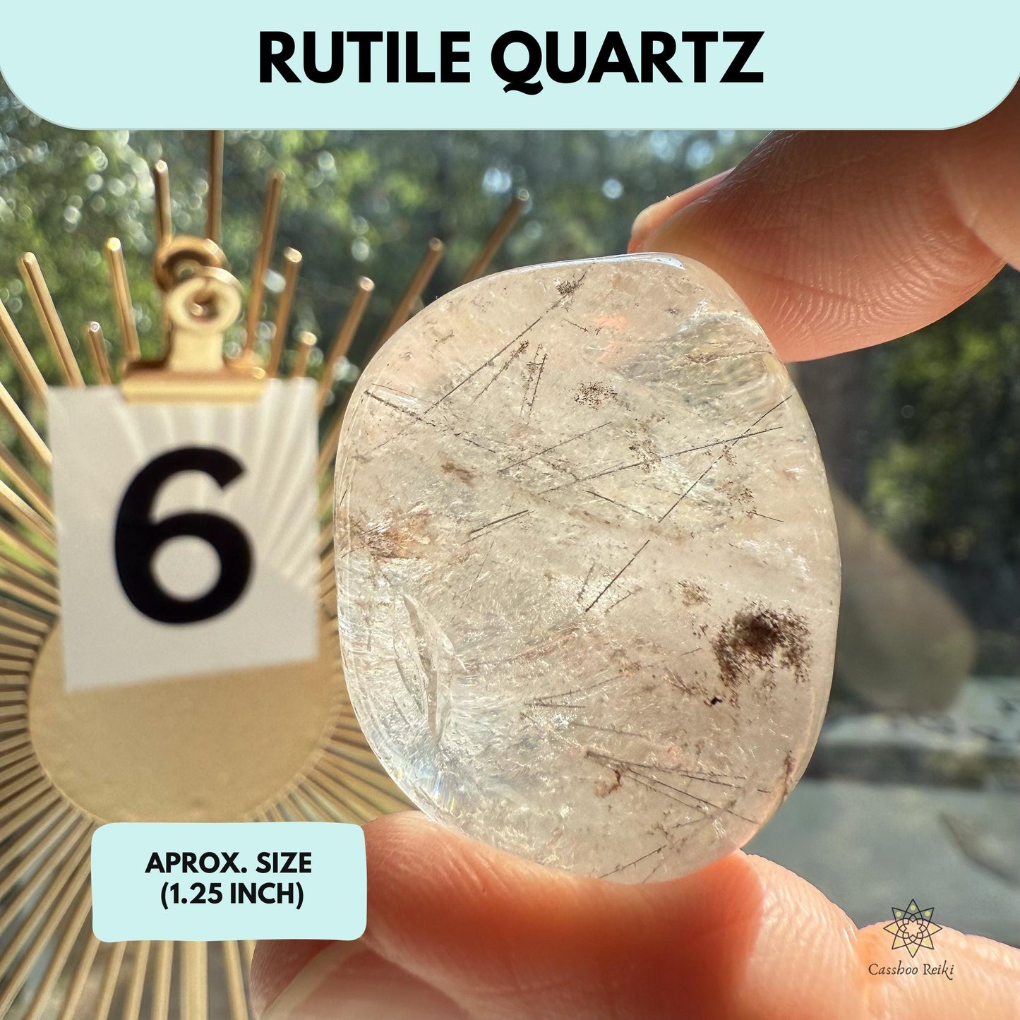 Rutilated Quartz, tumbled. Choose your Own Crystal | Clear Quartz with Rutile Inclusions