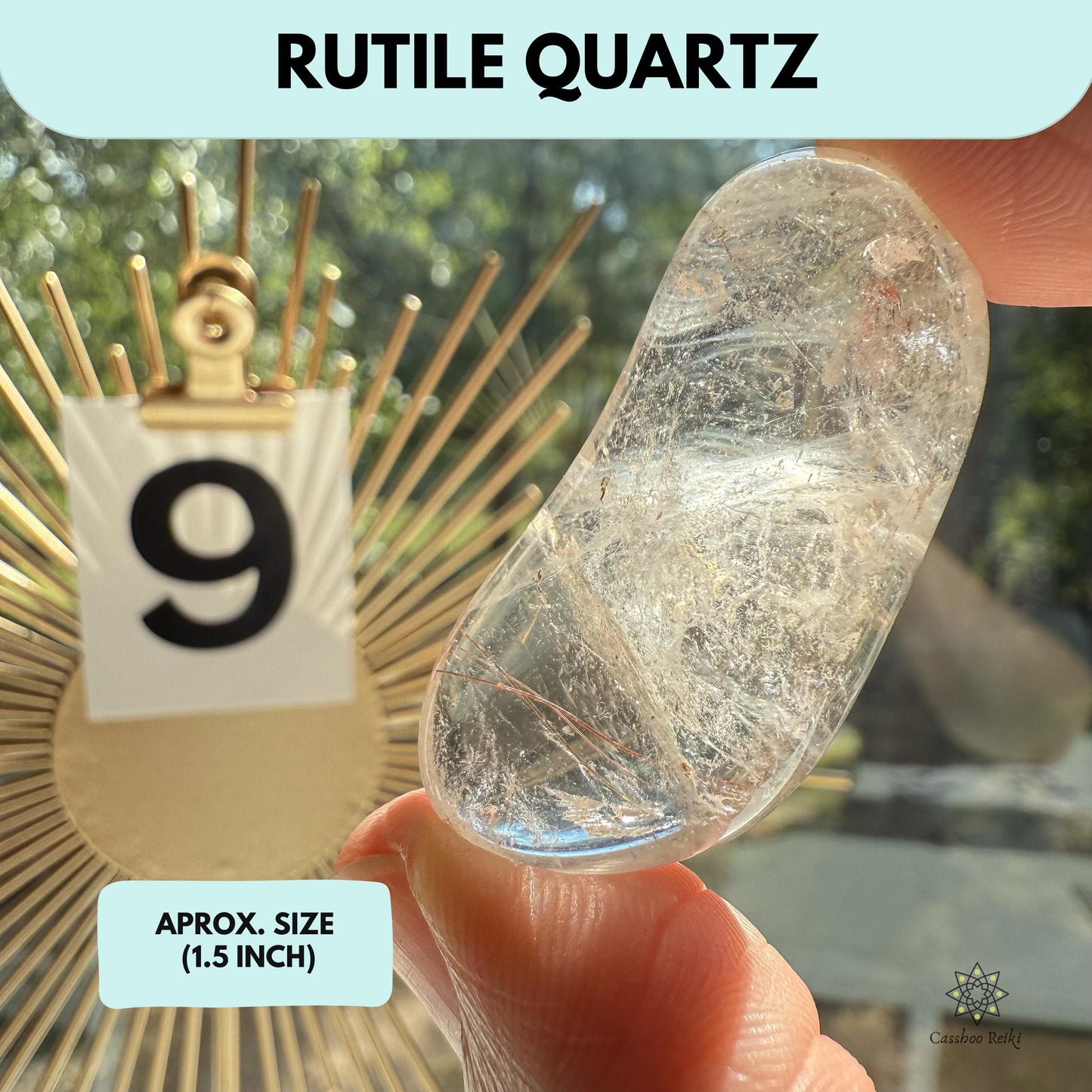 Rutilated Quartz, tumbled. Choose your Own Crystal | Clear Quartz with Rutile Inclusions